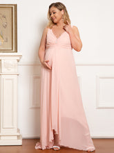Load image into Gallery viewer, Color=Pink | Plus Size Hot and Sexy Sleeveless Dress for Pregnant Women-Pink 5