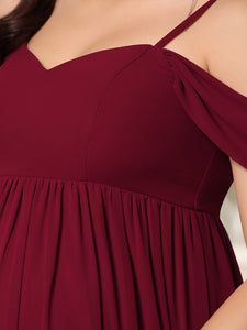 Color=Burgundy | Sleeveless Sweetheart Neckline Wholesale Maternity Dresses-Burgundy 5