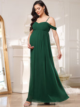 Load image into Gallery viewer, Color=Dark Green | Sleeveless Sweetheart Neckline Wholesale Maternity Dresses-Dark Green 3
