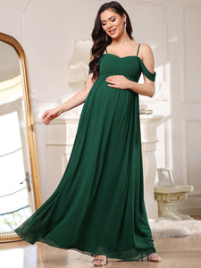 Color=Dark Green | Sleeveless Sweetheart Neckline Wholesale Maternity Dresses-Dark Green 4