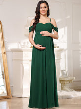 Load image into Gallery viewer, Color=Dark Green | Sleeveless Sweetheart Neckline Wholesale Maternity Dresses-Dark Green 1