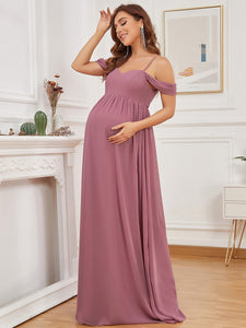 Color=Orchid | Sleeveless Sweetheart Neckline Wholesale Maternity Dresses-Orchid 3