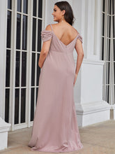 Load image into Gallery viewer, Color=Orchid | Sweetheart Neckline Plus Size A Line Wholesale Maternity Dresses-Orchid 2