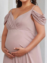 Load image into Gallery viewer, Color=Orchid | Sweetheart Neckline Plus Size A Line Wholesale Maternity Dresses-Orchid 5