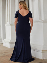 Load image into Gallery viewer, Color=Navy Blue | Sweetheart Neckline Short Sleeves Wholesale Maternity Dresses-Navy Blue 4