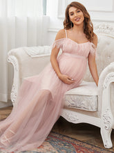 Load image into Gallery viewer, Color=Pink | A-Line Floor Length Off Shoulders Wholesale Maternity Dresses-Pink 2