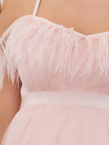 Color=Pink | A-Line Floor Length Off Shoulders Wholesale Maternity Dresses-Pink 5