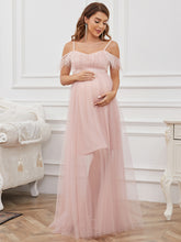 Load image into Gallery viewer, Color=Pink | A-Line Floor Length Off Shoulders Wholesale Maternity Dresses-Pink 1