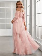 Load image into Gallery viewer, Color=Pink | A Line Short Puff Sleeves Wholesale Maternity Dresses-Pink 2