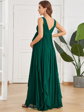Load image into Gallery viewer, Color=Dark Green | Deep V Neck A Line Sleeveless Wholesale Maternity Dresses-Dark Green 3