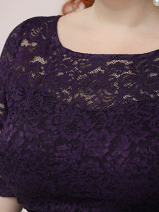 Color=Dark Purple | Maxi Long Lace Illusion Wholesale Plus Size Mother Of Wholesale Bride Dresses-Dark Purple 5