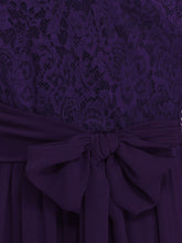 Load image into Gallery viewer, COLOR=Dark Purple | Plus Size Long Sleeve Floor Length Evening Dress-Dark Purple 5
