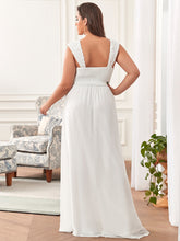 Load image into Gallery viewer, Color=Cream | elegant-a-line-chiffon-wholesale-bridesmaid-dress-with-lace-bodice-ez07704-Cream 2
