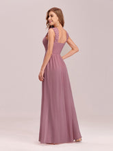 Load image into Gallery viewer, COLOR=Purple Orchid | Elegant A Line Long Chiffon Bridesmaid Dress With Lace Bodice-Purple Orchid 2