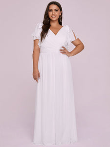 Color=White | Plus Size Women Floral Sequin Print Fishtail Tulle Dresses Ez07709-White 2