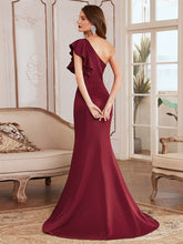 Load image into Gallery viewer, Elegant Maxi One Shoulder Wholesale Evening Dress with Side Split EE00104