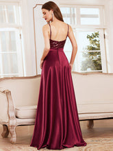 Load image into Gallery viewer, Shiny Wholesale Maxi Satin Evening Dress with Sequin Bodice EE00161