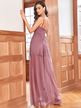 Load image into Gallery viewer, Color=Orchid | Stunning Deep V Neck Split Design Wholesale Evening Dresses-Orchid 2