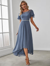 Load image into Gallery viewer, Color=Dusty Navy | Women&#39;S Casual Boat Neck A-Line Midi Dress Wholesale-Dusty Navy 1