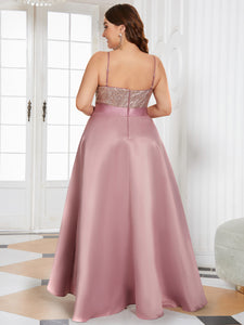 Color=Orchid | Sparkly Plus Size Prom Dresses For Women With Irregular Hem-Orchid 2