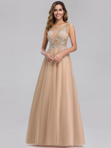 Efashiongirl Ever-Pretty Women's A-Line See-through Cap Sleeve Evening Dresses EP00902