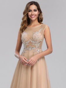 Efashiongirl Ever-Pretty Women's A-Line See-through Cap Sleeve Evening Dresses EP00902