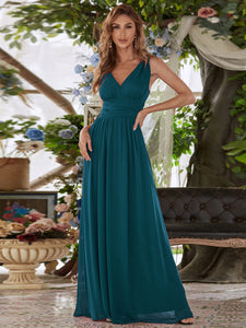 Off Shoulder Ruffle Thigh Split Wholesale Bridesmaid Dresses-1ES00969