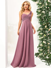 Load image into Gallery viewer, Color=Orchid | Maxi Long One Shoulder Chiffon Bridesmaid Dresses for Wholesale-Orchid 9