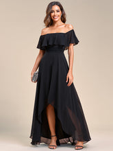 Load image into Gallery viewer, Off Shoulder Chiffon Split Wholesale Bridesmaid Dresses